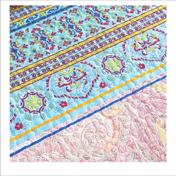 🆕️ Boho Quilt Set King 3pc Coverlet New - Picture 5 of 8